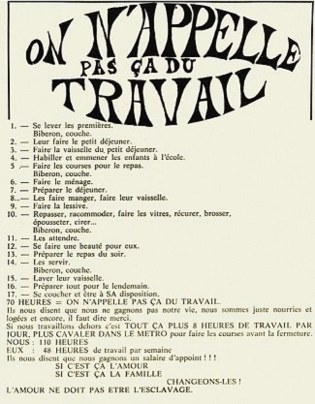 Apports fministes la critique du travail RH femmes et travail ingalits FH division sexuelle du travail travail du care WikiRouge 2