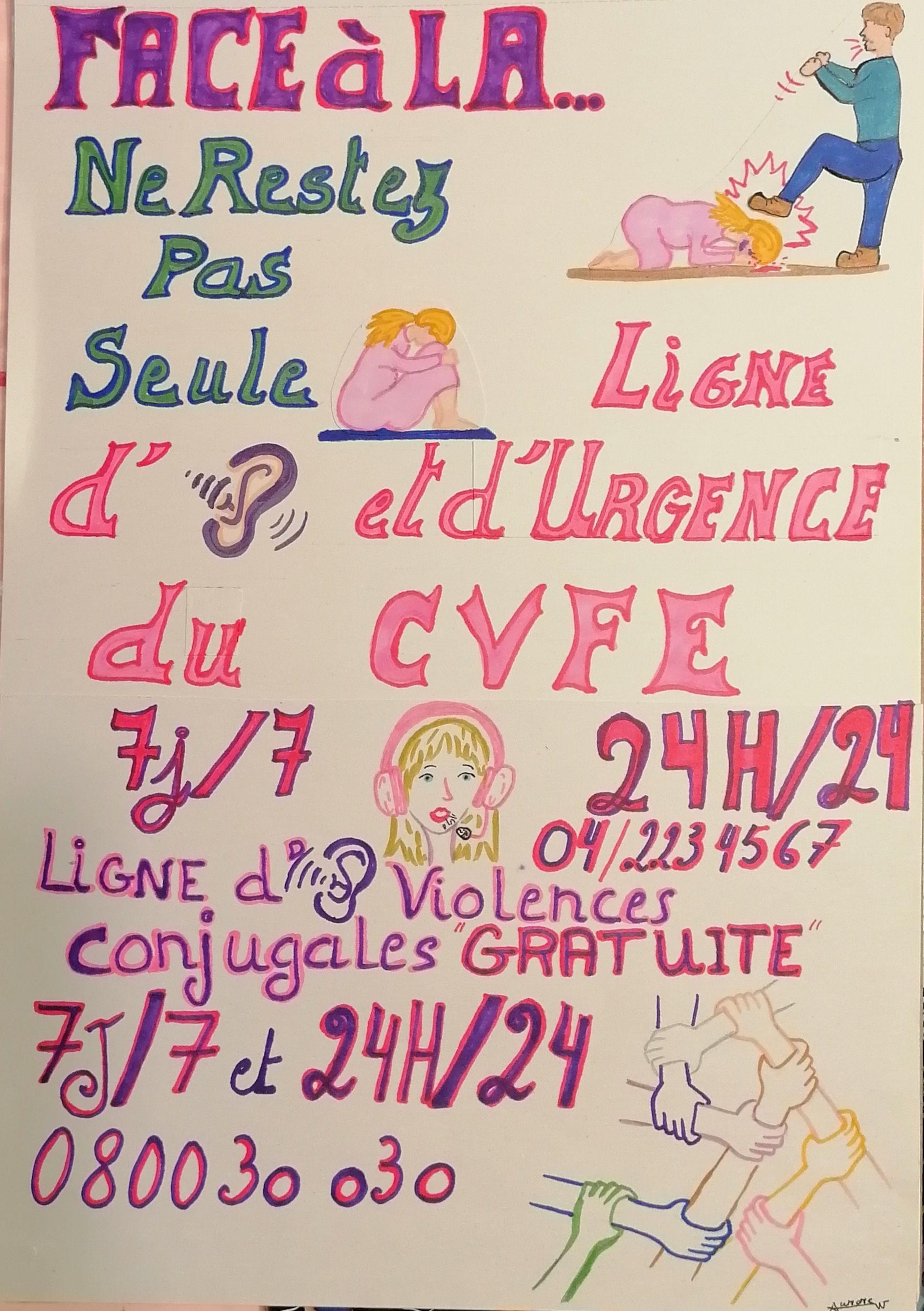 Affiche de sensibilisation violences conjugales par Aurore