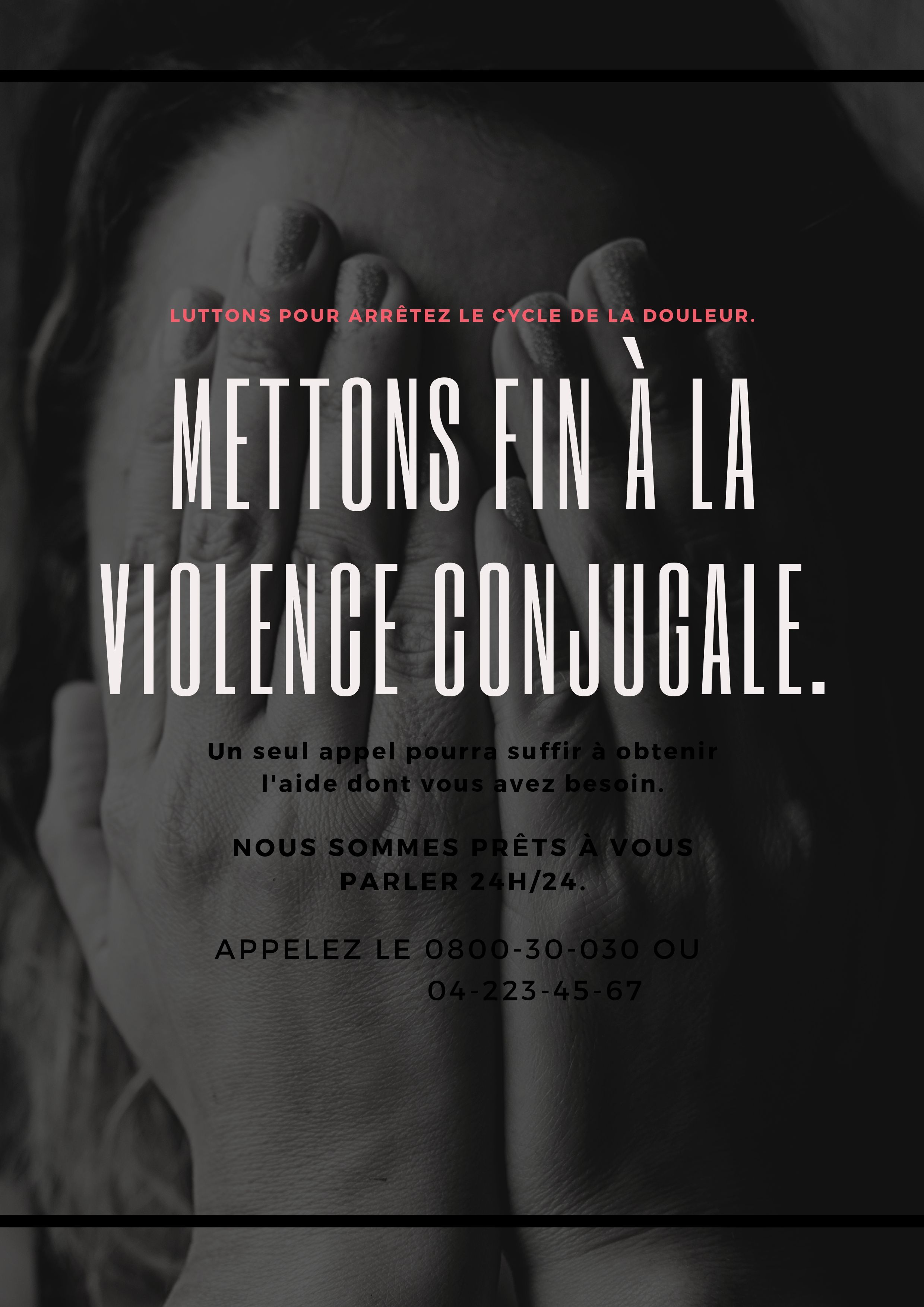Affiche de sensibilisation violences conjugales par Andrea